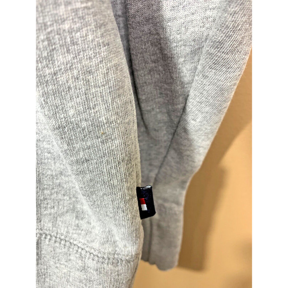 Vintage Tommy Jeans Embroidered Spellout HILFIGER DENIM Sweatshirt Gray LARGE - Picture 4 of 8
